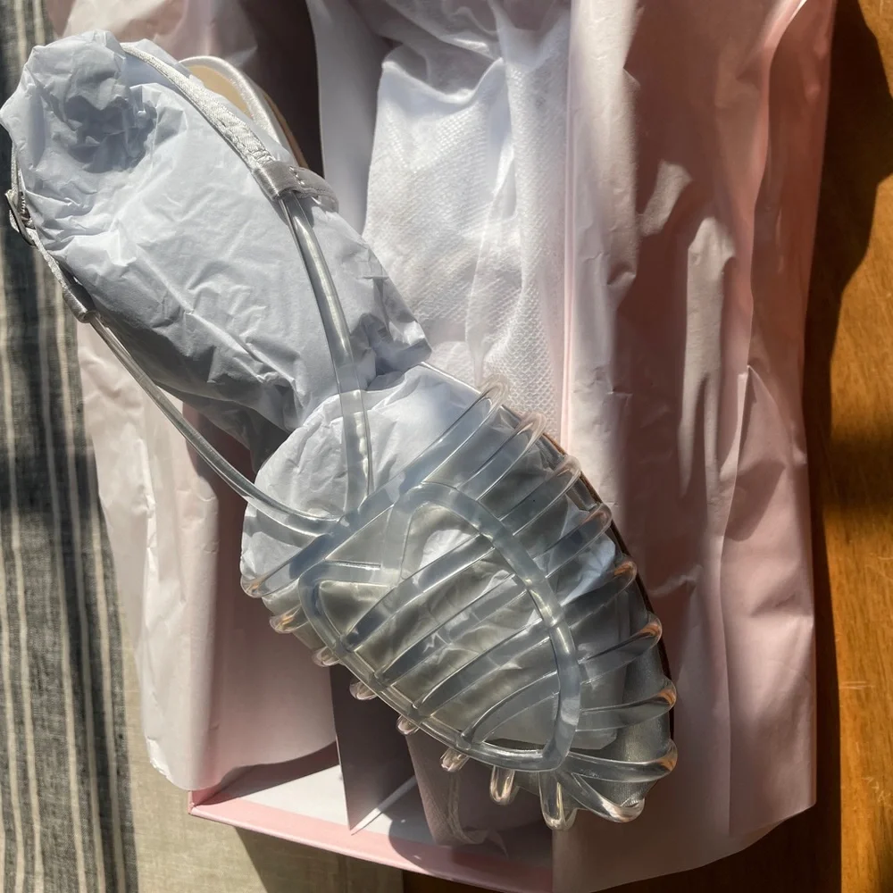 For Love And Lemons Clear Strappy Sandals - Picture 4 of 6